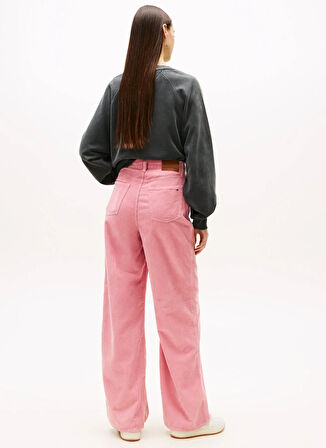 Tommy Jeans Yüksek Bel Geniş Fit Pembe Kadın Pantolon DW0DW21700THC