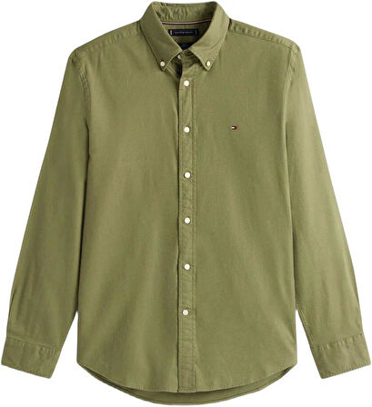 Tommy Hilfiger Flex Flannel Solıd Rf Shıt Erkek Gömlek MW0MW40469