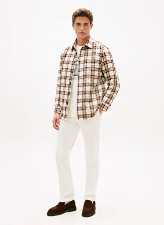 Tommy Hilfiger Normal Gömlek Yaka Kahve Erkek Gömlek MW0MW405120M7_PADDED RLX OVERSHIRT