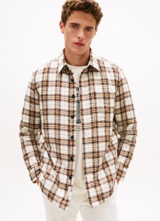 Tommy Hilfiger Normal Gömlek Yaka Kahve Erkek Gömlek MW0MW405120M7_PADDED RLX OVERSHIRT