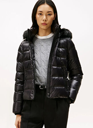 Tommy Hilfiger Standart Siyah Kadın Ceket WW0WW47354BDS