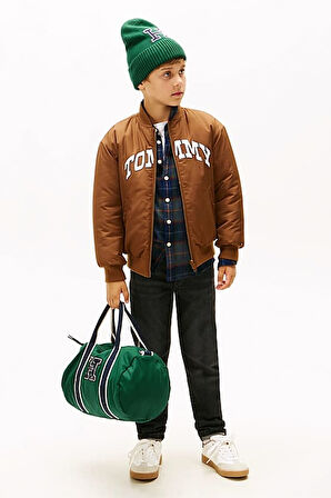 Erkek Çocuk Düz Paça Eskitme Görünümlü Jean Pantolon - Siyah | 8 Yaş