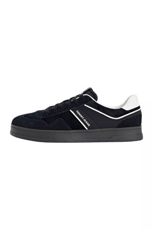 Kadın The Greenwich Kontrast Detaylı Süet Kort Sneaker - Siyah | 40