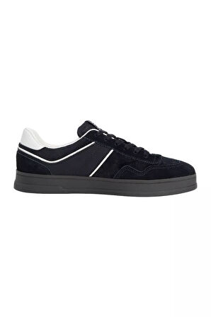 Kadın The Greenwich Kontrast Detaylı Süet Kort Sneaker - Siyah | 40