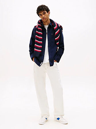 Erkek Regular Kalıp İnce Fitilli Kadife Gömlek - Lacivert | S