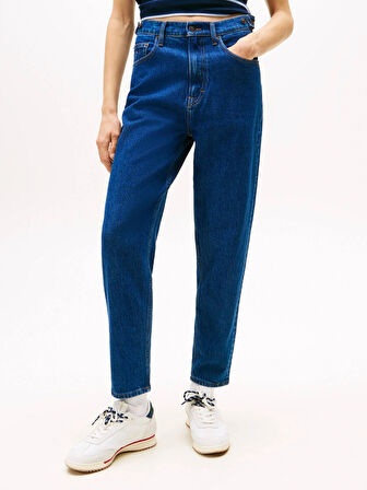 Tommy Hilfiger Mom Ultra Yüksek Bel Bileğe Doğru Daralan Kadın Mavi Jeans DW0DW219541BK