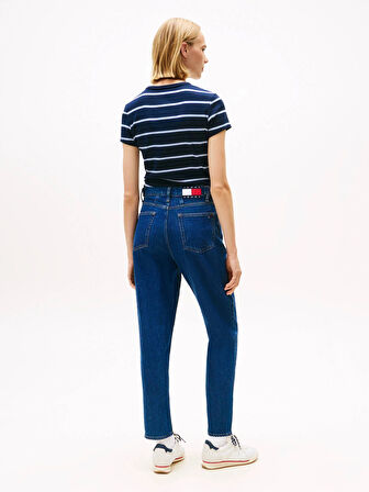 Tommy Hilfiger Mom Ultra Yüksek Bel Bileğe Doğru Daralan Kadın Mavi Jeans DW0DW219541BK