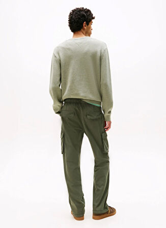 Tommy Jeans Normal Paça Haki Erkek Kargo Pantolon DM0DM22000MRH TJM OTIS H-BONE CARGO