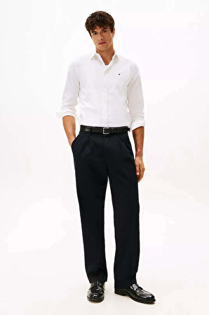 Erkek Slim Fit Flex Poplin Kent Collar Gömlek - Beyaz | M