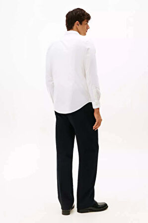 Erkek Slim Fit Flex Poplin Kent Collar Gömlek - Beyaz | M
