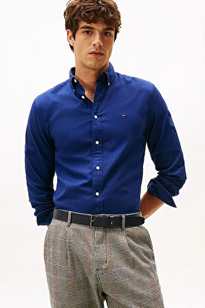 Erkek Flex Flannel Regular Fit Gömlek - Mavi | XS