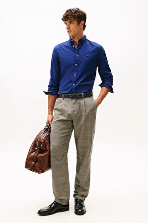 Erkek Flex Flannel Regular Fit Gömlek - Mavi | XS