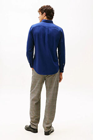 Erkek Flex Flannel Regular Fit Gömlek - Mavi | XS