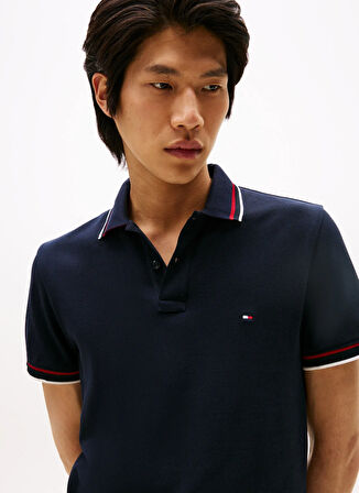 Tommy Hilfiger Mavi Erkek Polo T-Shirt MW0MW40308DW5_CUFF INTEREST SLIM FI