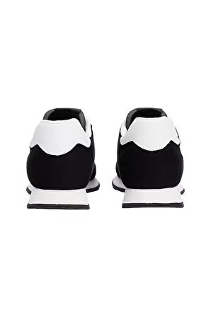 Erkek Kumaş Kombinli Koşu Stili Sneaker - Siyah | 43