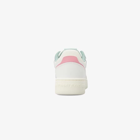Tommy Jeans Retro Basket Kadın Beyaz/Pembe/Yeşil Spor Ayakkabı