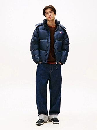 Tommy Hilfiger TJM Alaska Kuş Tüyü Şişme Erkek Mavi Ceket DM0DM22036C1G