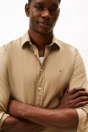 Erkek Regular Fit Flex Teknolojili Flanel Gömlek - Bej | L