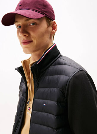 Tommy Hilfiger Dik Yaka Siyah Erkek Sweatshırt MW0MW41329BDS_MIX MEDIA ESS RWB STA
