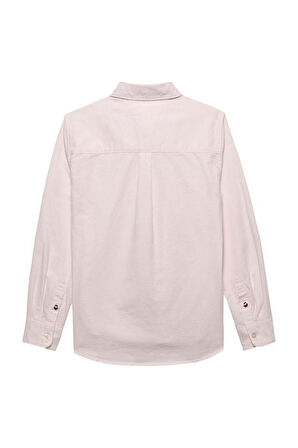 Erkek Çocuk Düğmeli Yaka Oxford Gömlek - Pembe | 10 Yaş
