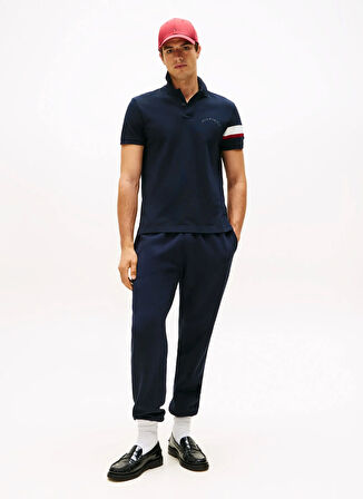 Tommy Hilfiger Mavi Erkek Polo T-Shirt MW0MW41354DW5_RWB SLEEVE TAPE REG P