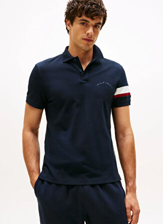 Tommy Hilfiger Mavi Erkek Polo T-Shirt MW0MW41354DW5_RWB SLEEVE TAPE REG P