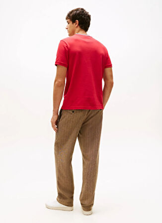 Tommy Hilfiger Bisiklet Yaka Kırmızı Erkek T-Shirt MW0MW41498XLD_RWB PIQUE TEE