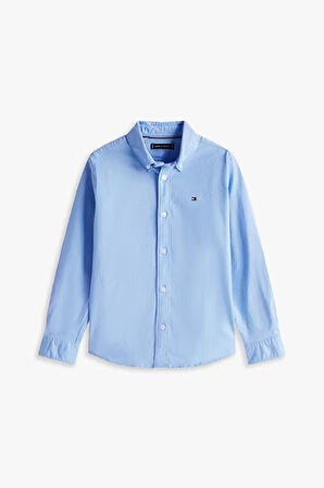 Erkek Çocuk Düğmeli Yaka Oxford Gömlek - Mavi | 8 Yaş