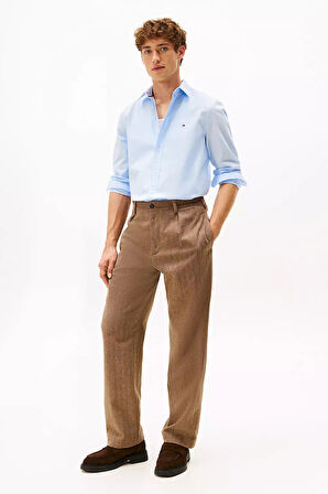 Erkek Slim Fit Flex Poplin Kent Collar Gömlek - Mavi | XS