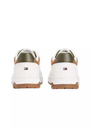 Erkek Renkli Panelli Basketbol Stili Sneaker - Ekru | 44