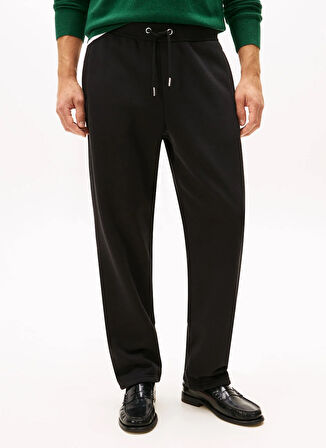 Tommy Hilfiger Normal Bel Normal Siyah Erkek Eşofman Altı MW0MW41501BDS_GLOBAL STRIPE SWEATPA