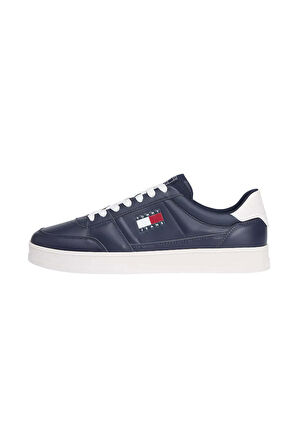 Erkek The Greenwich Logo Patch'li Kort Sneaker - Lacivert | 43