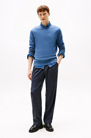 Erkek Regular Fit Bisiklet Yaka Kazak - Mavi | XL