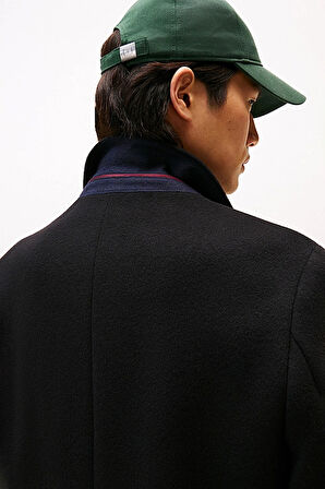 Erkek Klasik Kesim Yün Karışımlı Palto - Siyah | M