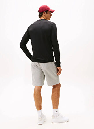 Tommy Hilfiger Bisiklet Yaka Siyah Erkek T-Shirt MW0MW40401BDS_PERFORMANCE LS TEE