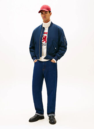 Tommy Hilfiger Normal Mavi Erkek Ceket MW0MW40593C1G_AUTHENTIC BOMBER