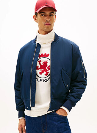 Tommy Hilfiger Normal Mavi Erkek Ceket MW0MW40593C1G_AUTHENTIC BOMBER