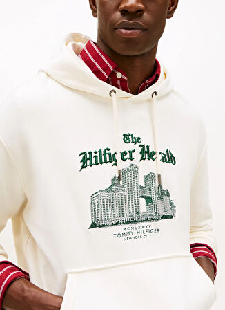 Tommy Hilfiger Kapüşon Yaka Sarı Erkek Sweatshırt MW0MW40066Z00_HERALD SKYLINE HOODY