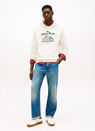 Tommy Hilfiger Kapüşon Yaka Sarı Erkek Sweatshırt MW0MW40066Z00_HERALD SKYLINE HOODY