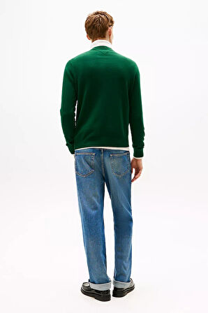 Erkek Regular Fit Bisiklet Yaka Kazak - Yeşil | M