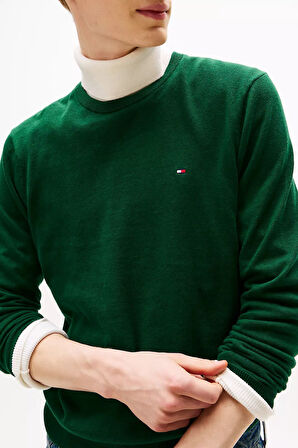 Erkek Regular Fit Bisiklet Yaka Kazak - Yeşil | M