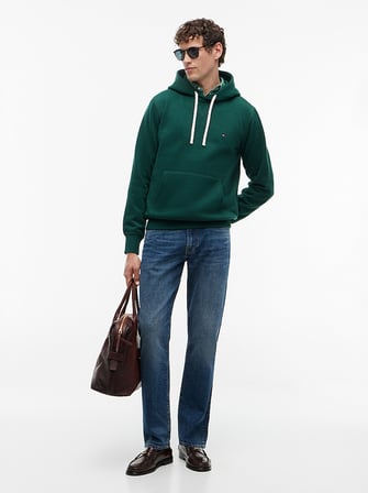 TOMMY HILFIGER Kadın Marka Logolu Günlük Kullanıma Uygun Yeşil Sweatshirt MW0MW39997 L6K