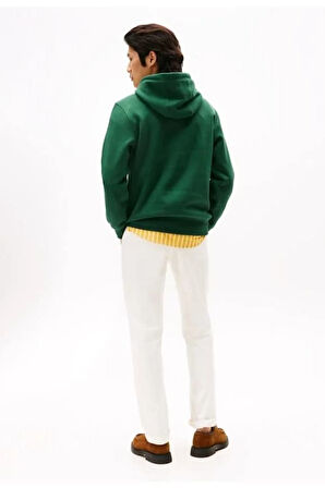 Erkek Th Chest Logo Drawstring Sweatshirt - Yeşil | L