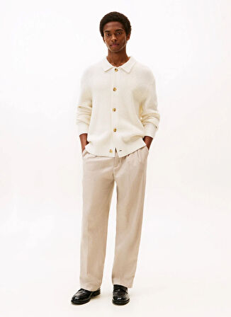 Tommy Hilfiger Bisiklet Yaka Normal Sarı Erkek Kazak MW0MW40910Z00_DC BUTTON UP CARDIGAN