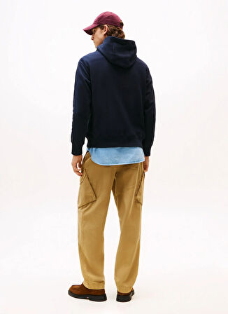 Tommy Hilfiger Kapüşon Yaka Mavi Erkek Sweatshırt MW0MW40066DW5_HERALD SKYLINE HOODY