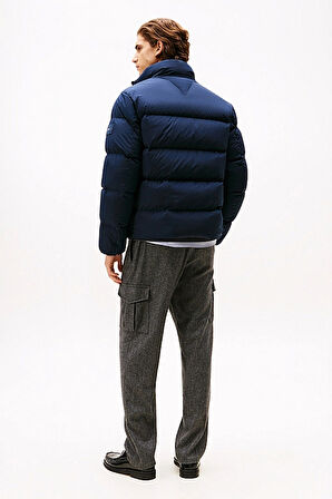 Erkek Regular Fit Dik Yaka Dolgulu Şişme Mont - Lacivert | XS