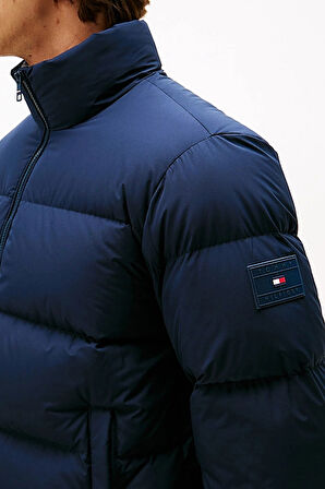 Erkek Regular Fit Dik Yaka Dolgulu Şişme Mont - Lacivert | XS