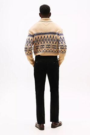 Erkek Denton Düz Paça Kadife Pantolon - Siyah | 33/32