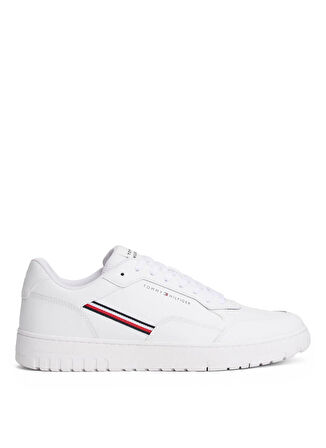 Tommy Hilfiger Beyaz Erkek Sneaker TH BASKET CORE STRIPES