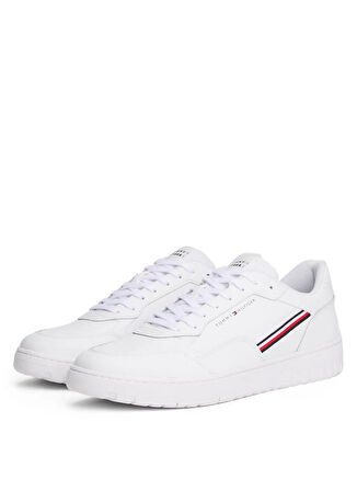 Tommy Hilfiger Beyaz Erkek Sneaker TH BASKET CORE STRIPES